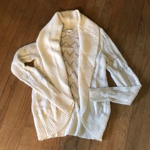 Open Front Cream cardigan
